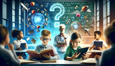 Dall%c2%b7e-2024-03-08-10.57.16-create-an-ultra-realistic-image-showing-two-children-studying-side-by-side-in-a-modern-educational-setting_-one-child-is-reading-from-a-traditional-bo-2